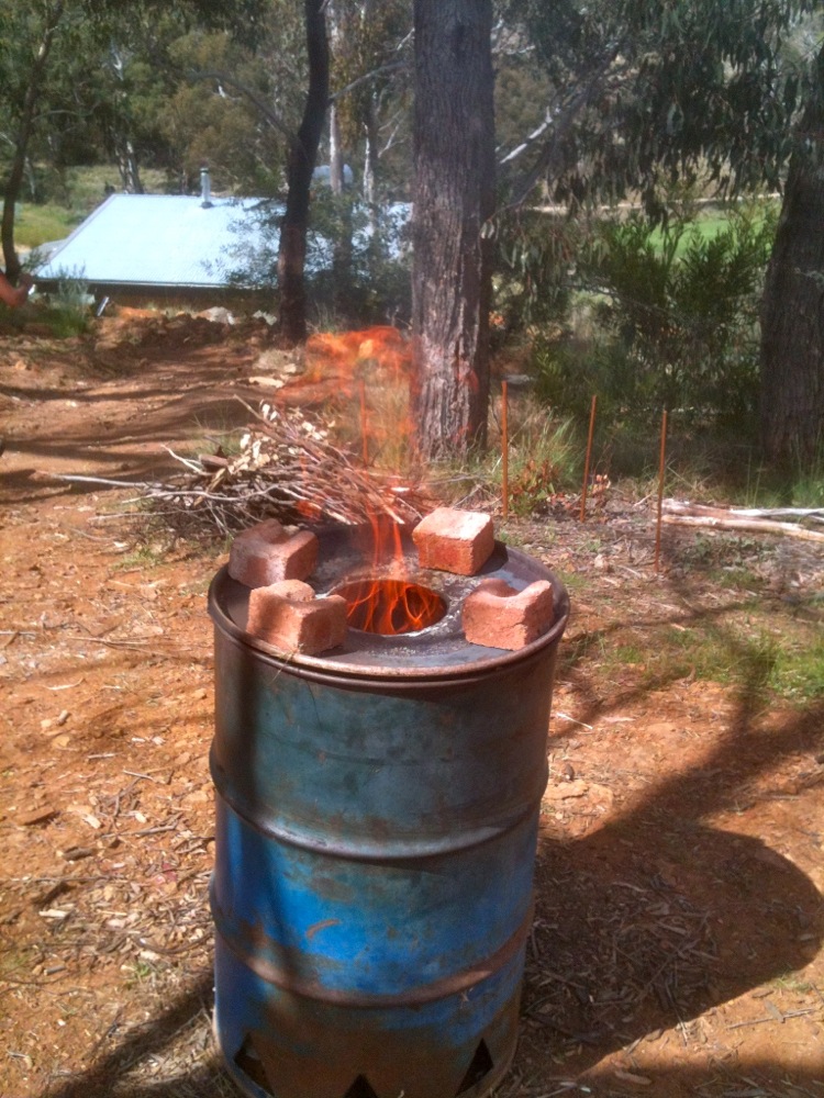 Bricks to create a stove top