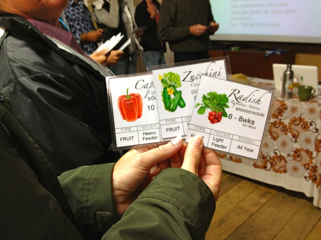 Rotation cards... it's all in the cycling of crops, is organic market gardening...