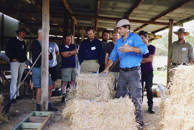 strawbale building at Milkwood's Natural Building course